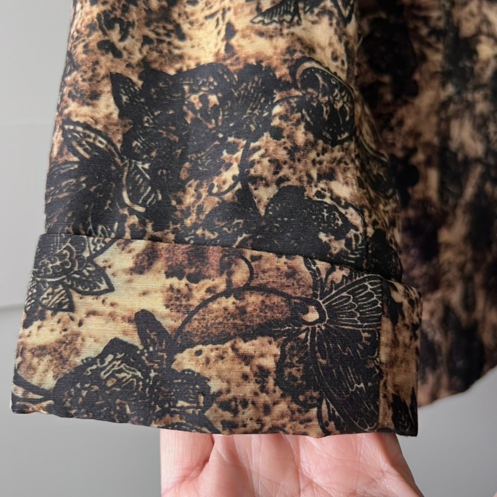 Dana Buchman Petite Women's‎ Blazer Jacket Floral Print Linen Blend - Picture 10 of 14